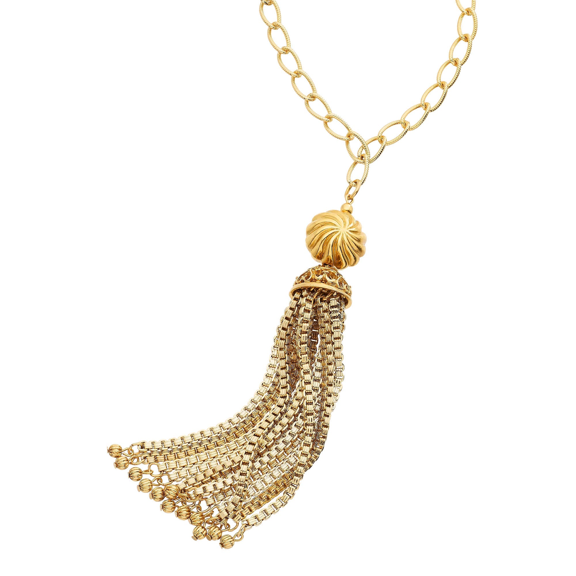 Olivia Riegel Tassel Pendant Necklace Gold