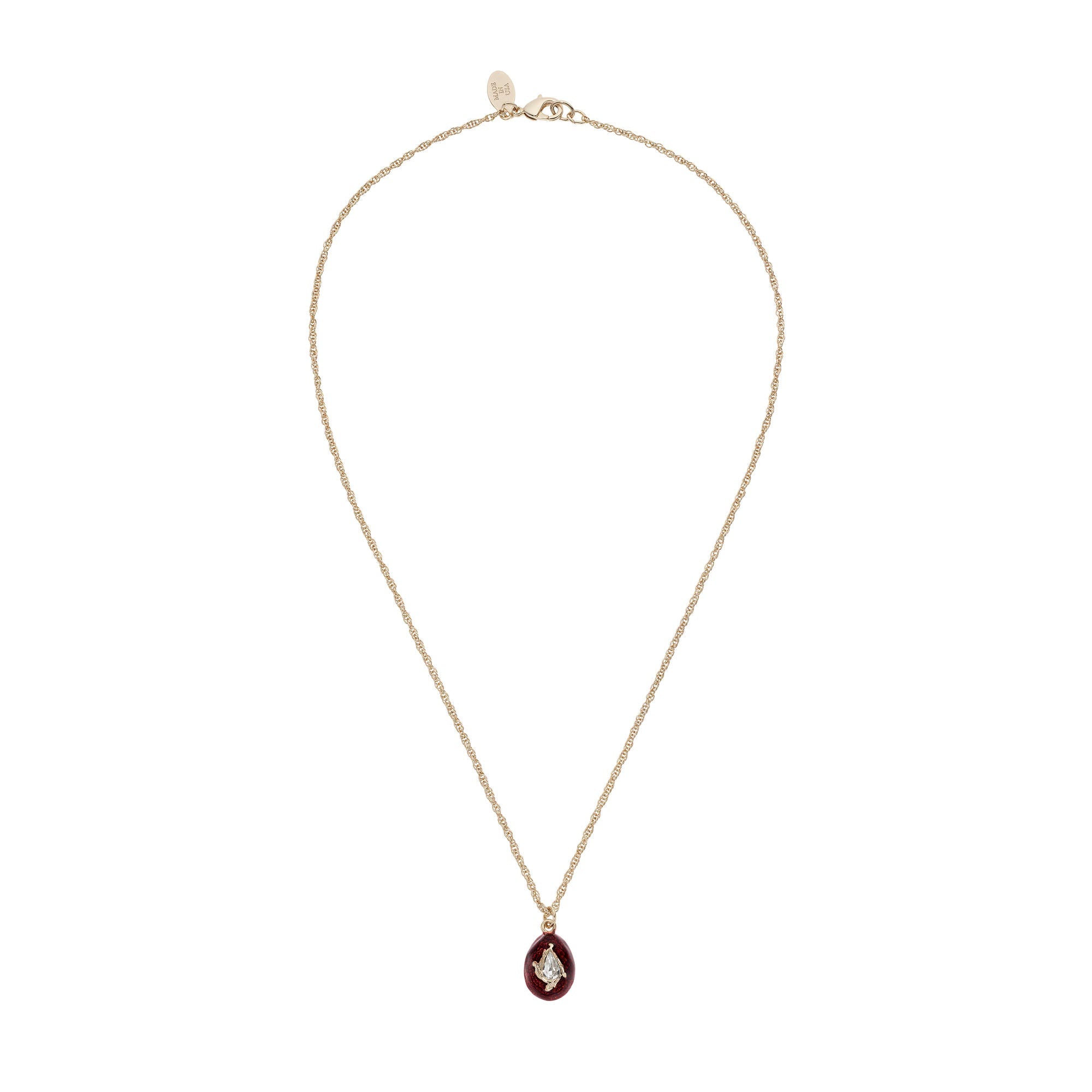 Olivia Riegel Egg Pendant Necklace with Crystals