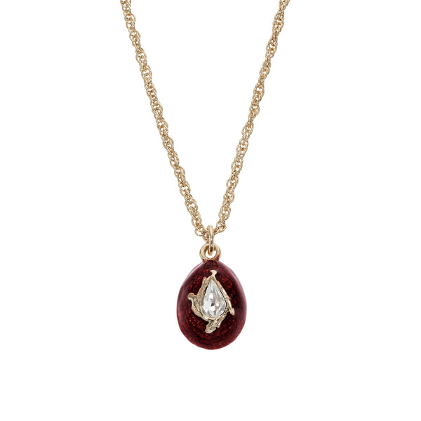 Olivia Riegel Egg Pendant Necklace with Crystals