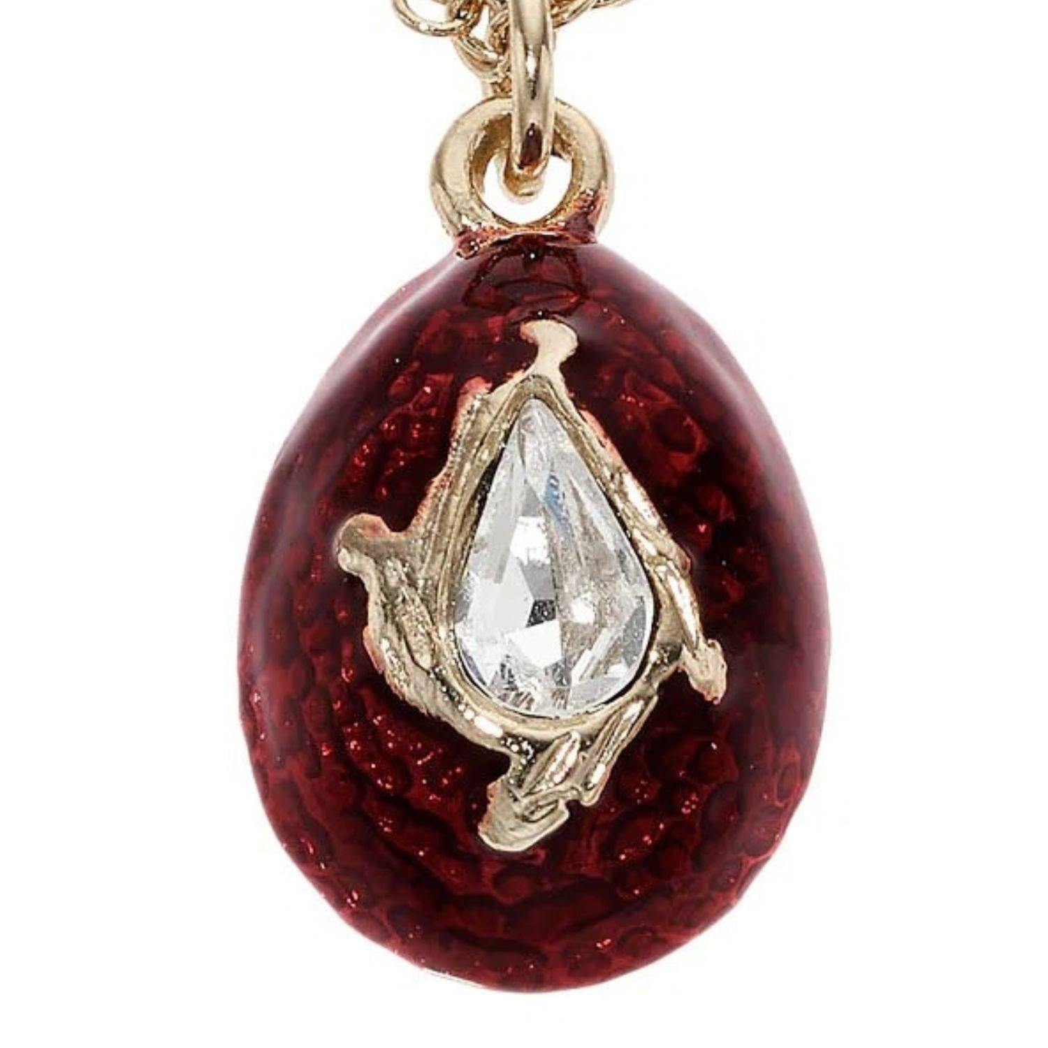 Olivia Riegel Egg Pendant Necklace with Crystals
