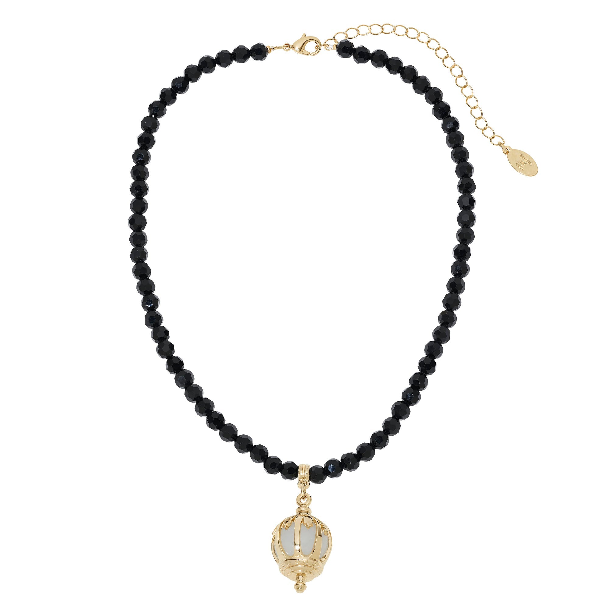 Olivia Riegel Jet Bead Lantern Necklace