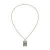 Olivia Riegel Silver Locket Necklace with Blue Enamel & Green Stones