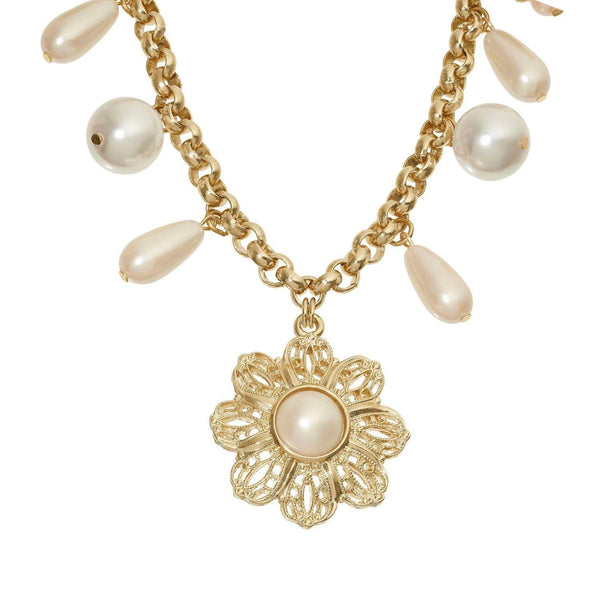 Olivia Riegel Gold Pearl Drop Necklace