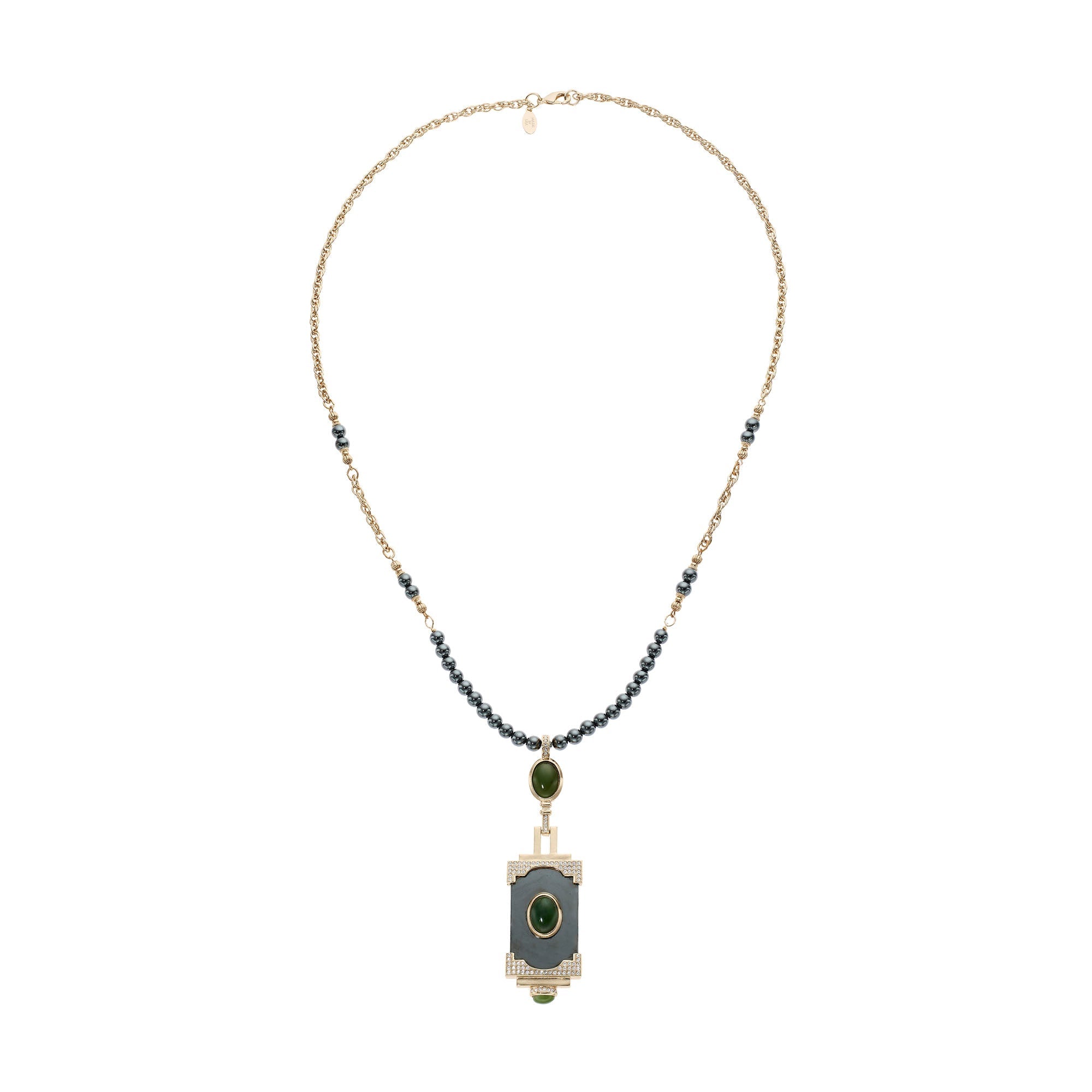 Olivia Riegel Hematite & Jade Necklace
