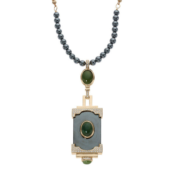 Olivia Riegel Hematite & Jade Necklace