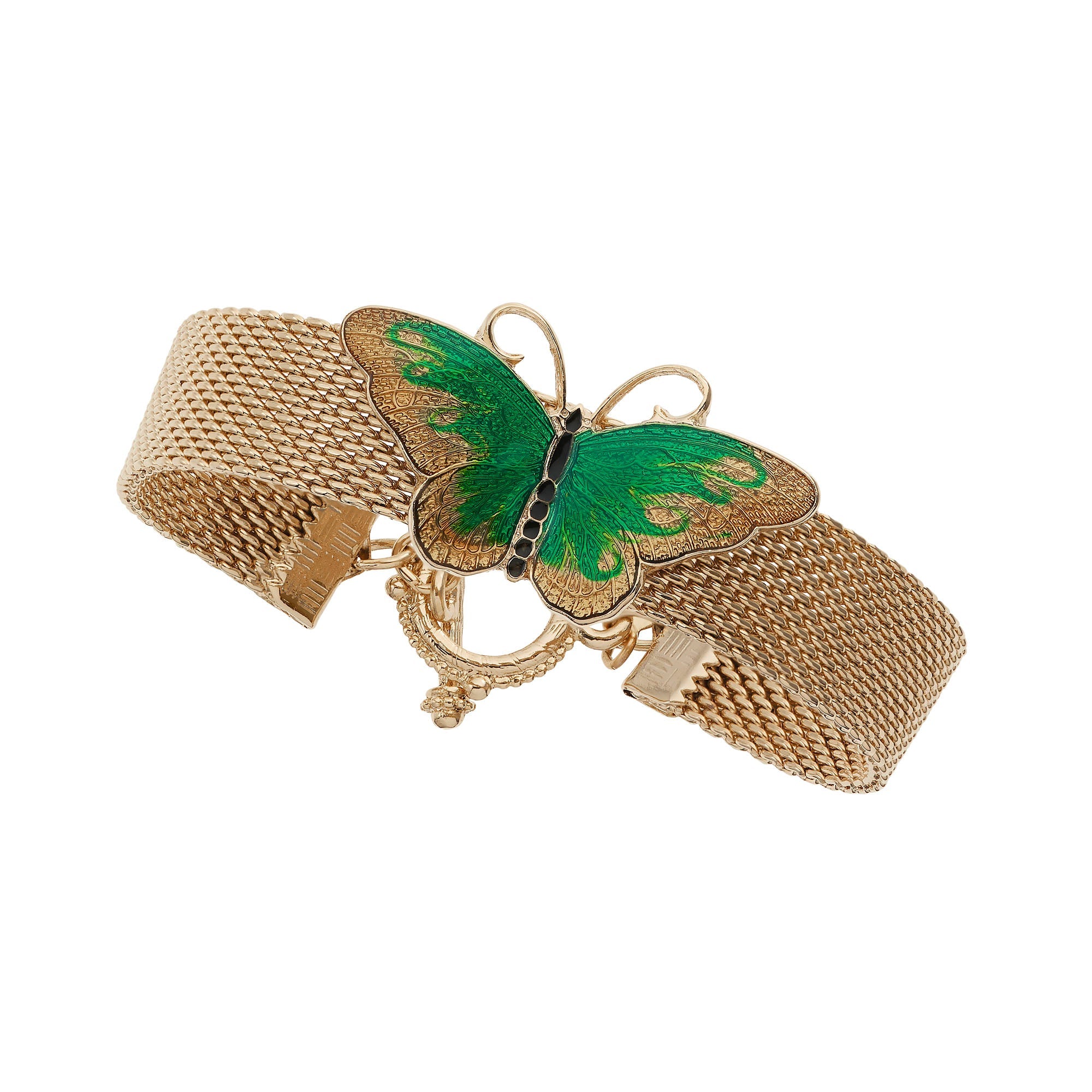 Olivia Riegel Enamel Butterfly Mesh Bracelet