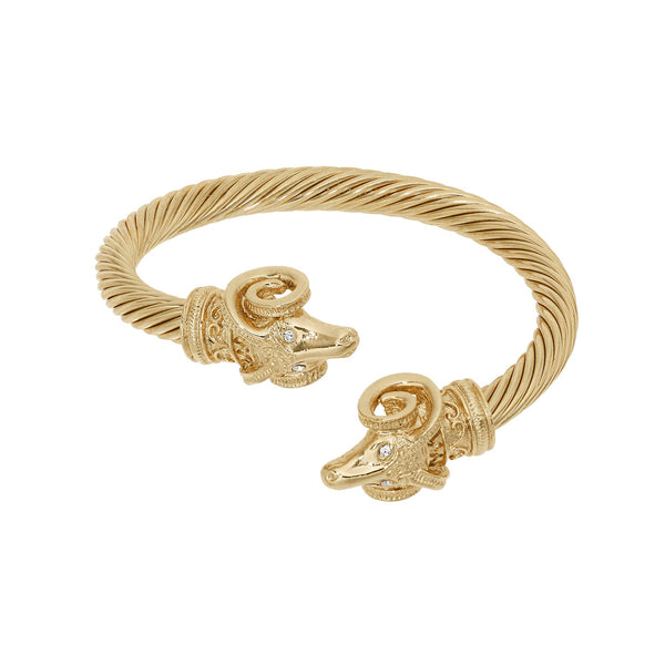 Olivia Riegel Ram's Head Gold Cuff