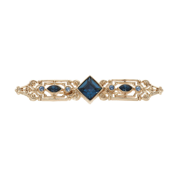 Olivia Riegel Bar Brooch with Sapphire Crystals