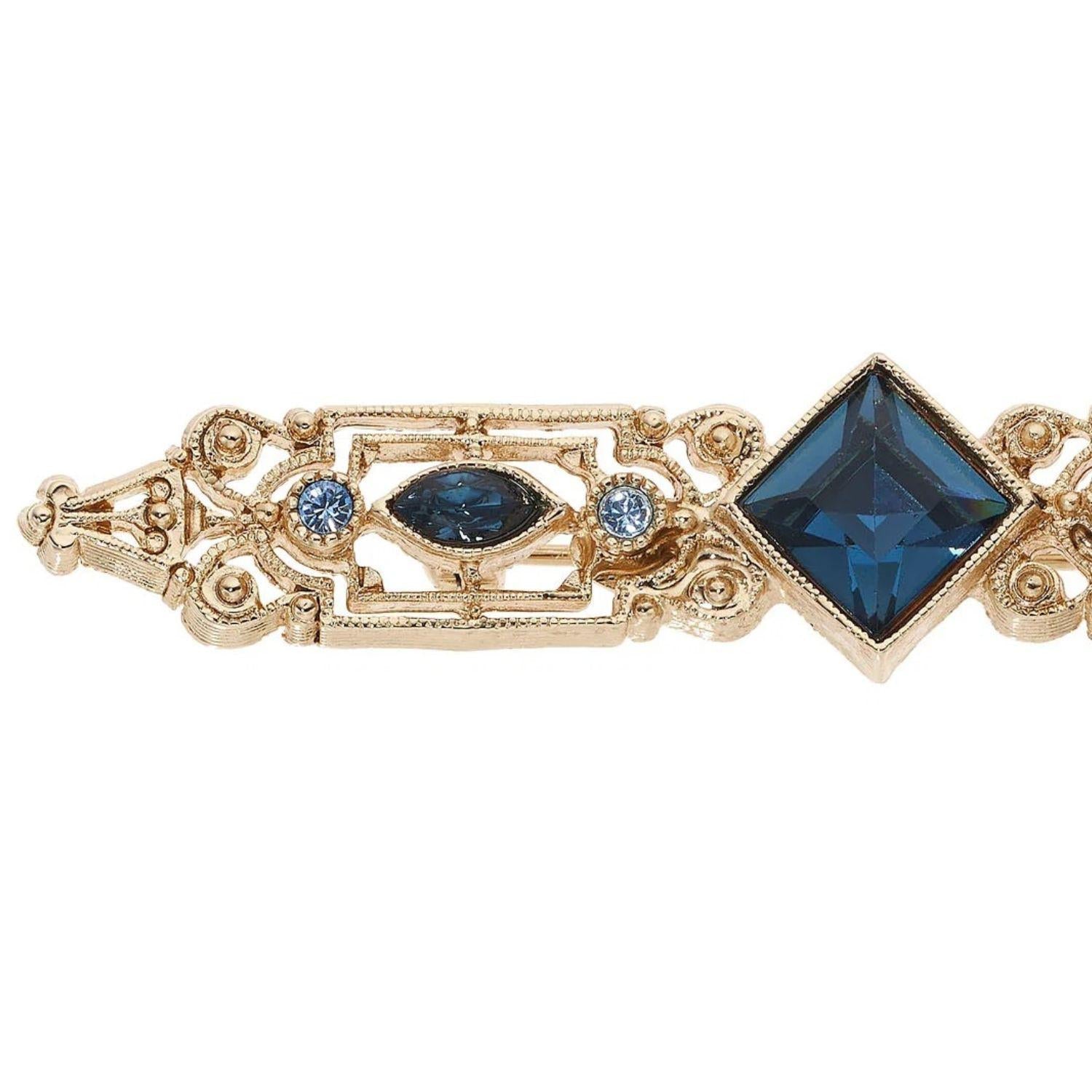 Olivia Riegel Bar Brooch with Sapphire Crystals