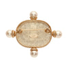 Olivia Riegel Byzantine Revival Gold Intaglio Brooch with Pearls