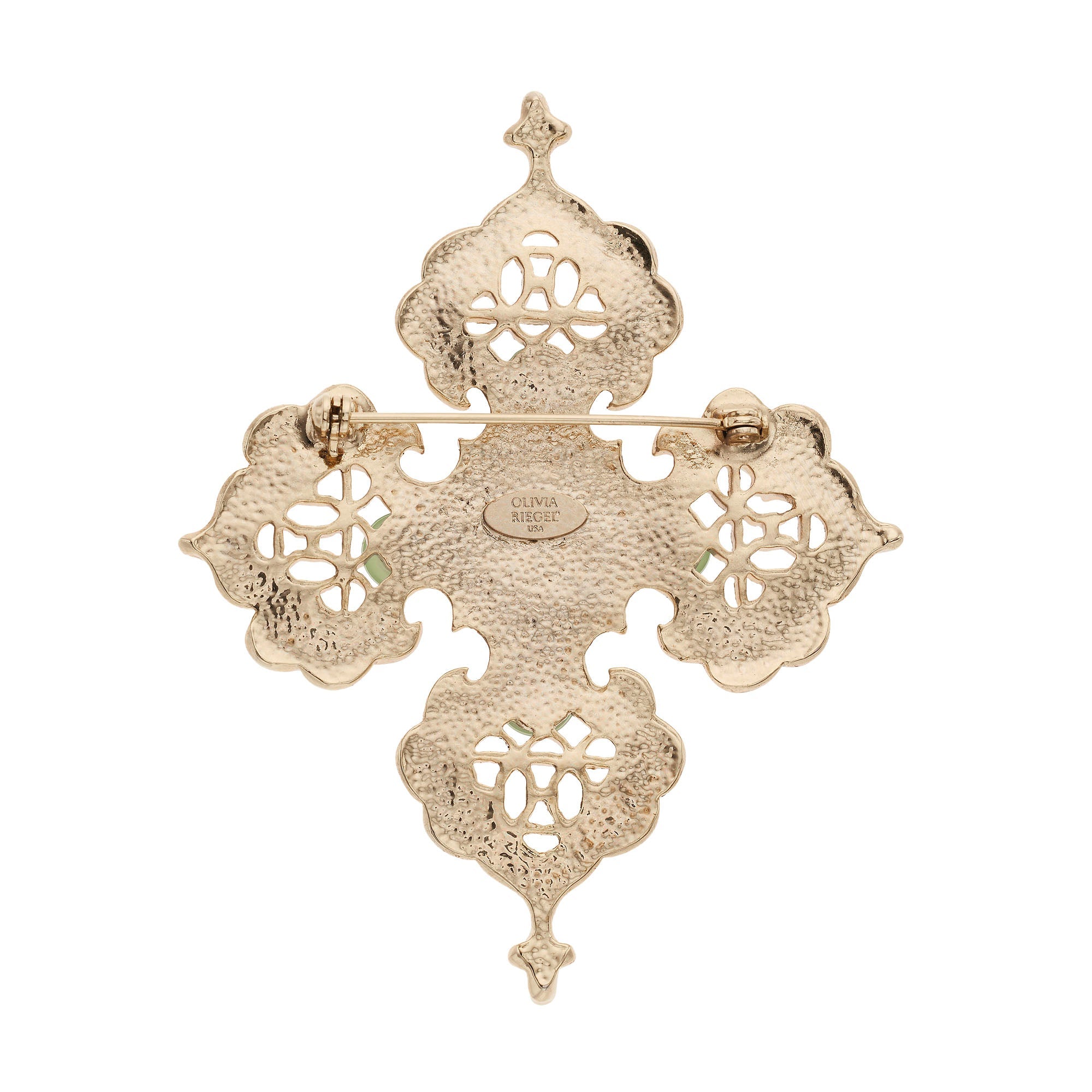 Olivia Riegel Byzantine Filigree Cross Brooch