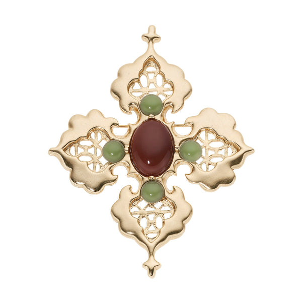 Olivia Riegel Byzantine Filigree Cross Brooch