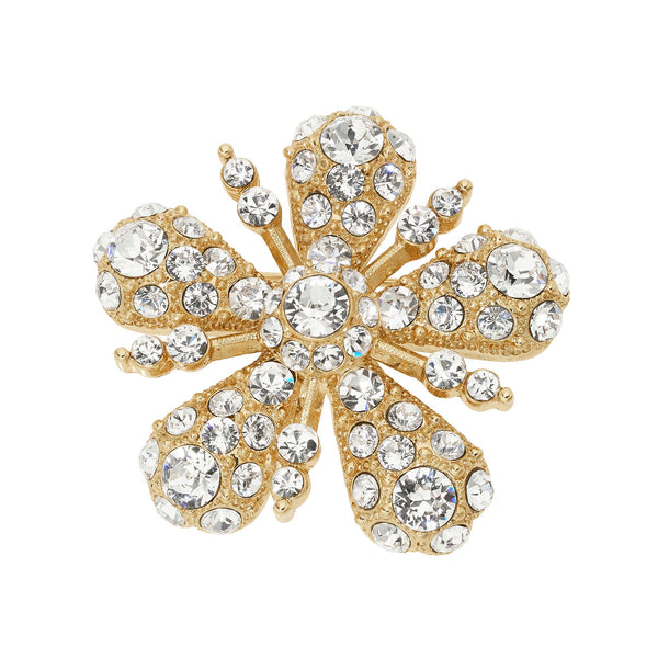 Olivia Riegel Flower Brooch with Crystals