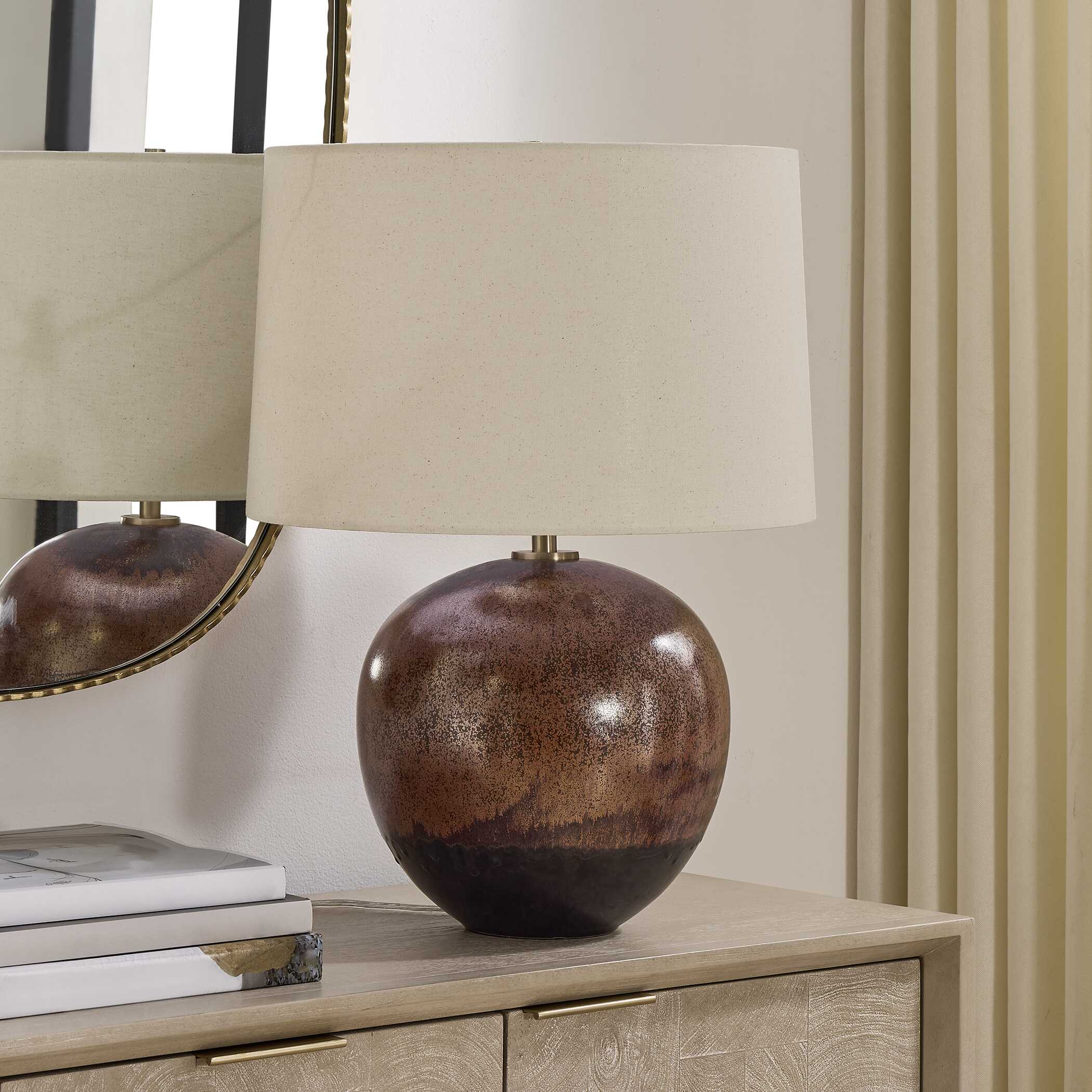 Uttermost Brownell Rust Brown Table Lamp