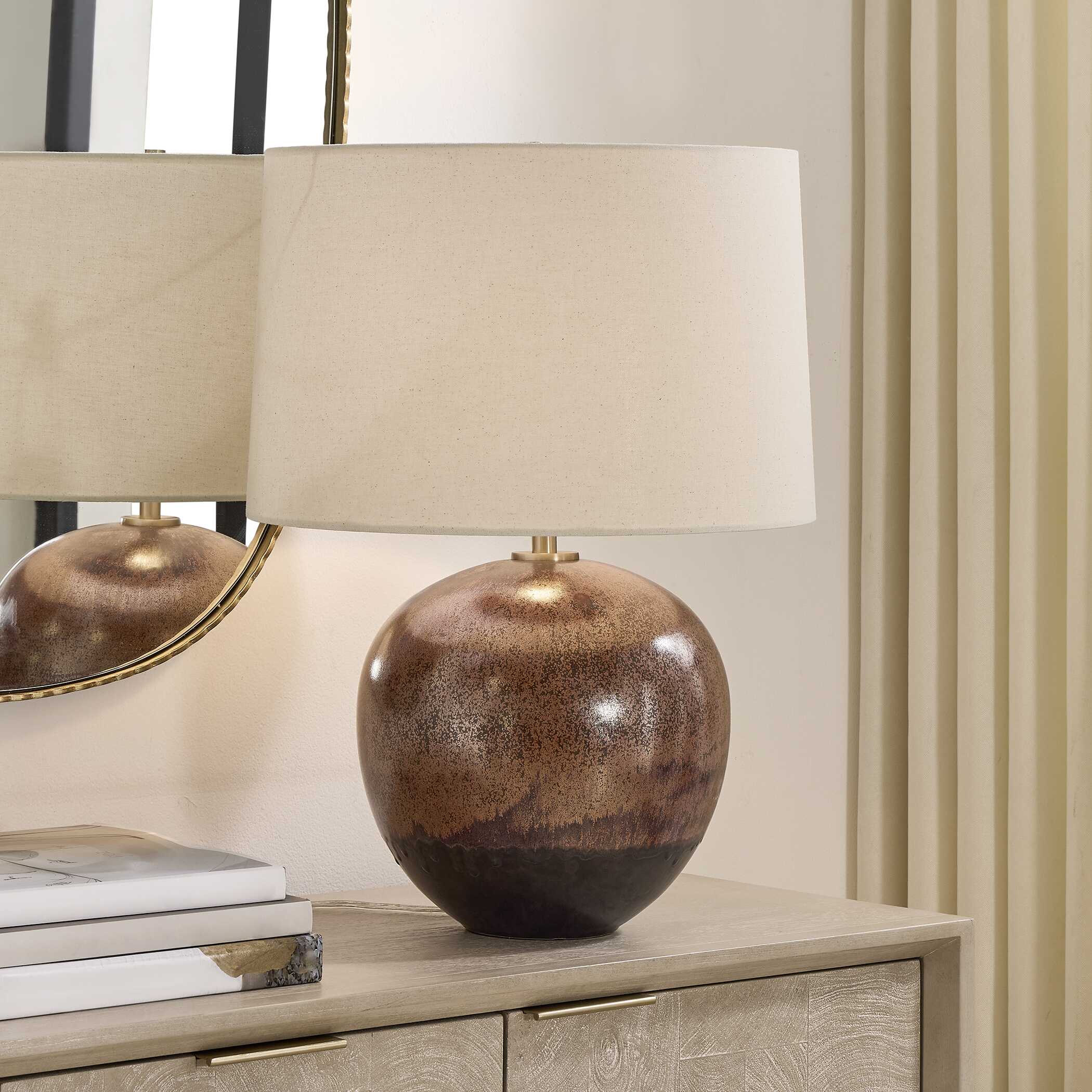 Uttermost Brownell Rust Brown Table Lamp