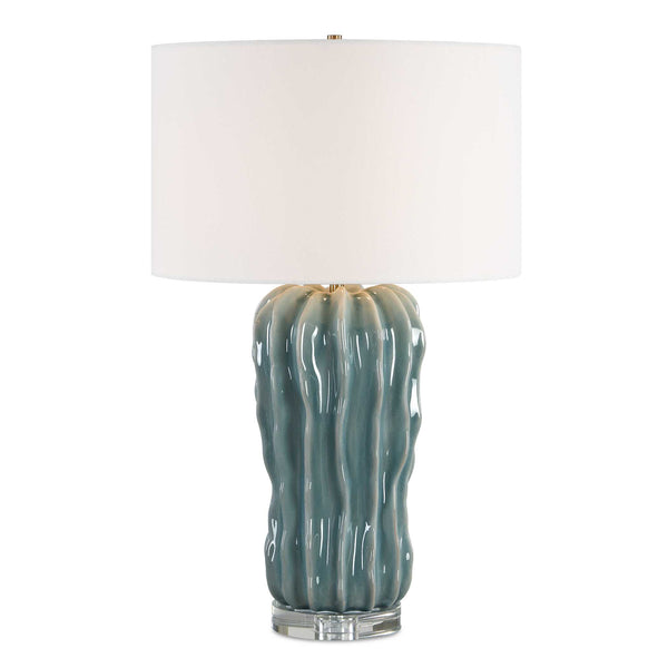 Uttermost Niese Light Blue Glaze Table Lamp