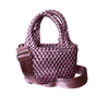 Ahdorned Leah Petite Metallic Woven Tote Assorted