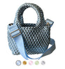 Ahdorned Leah Petite Metallic Woven Tote Assorted