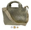 Ahdorned Lexi Metallic Woven Tote Assorted