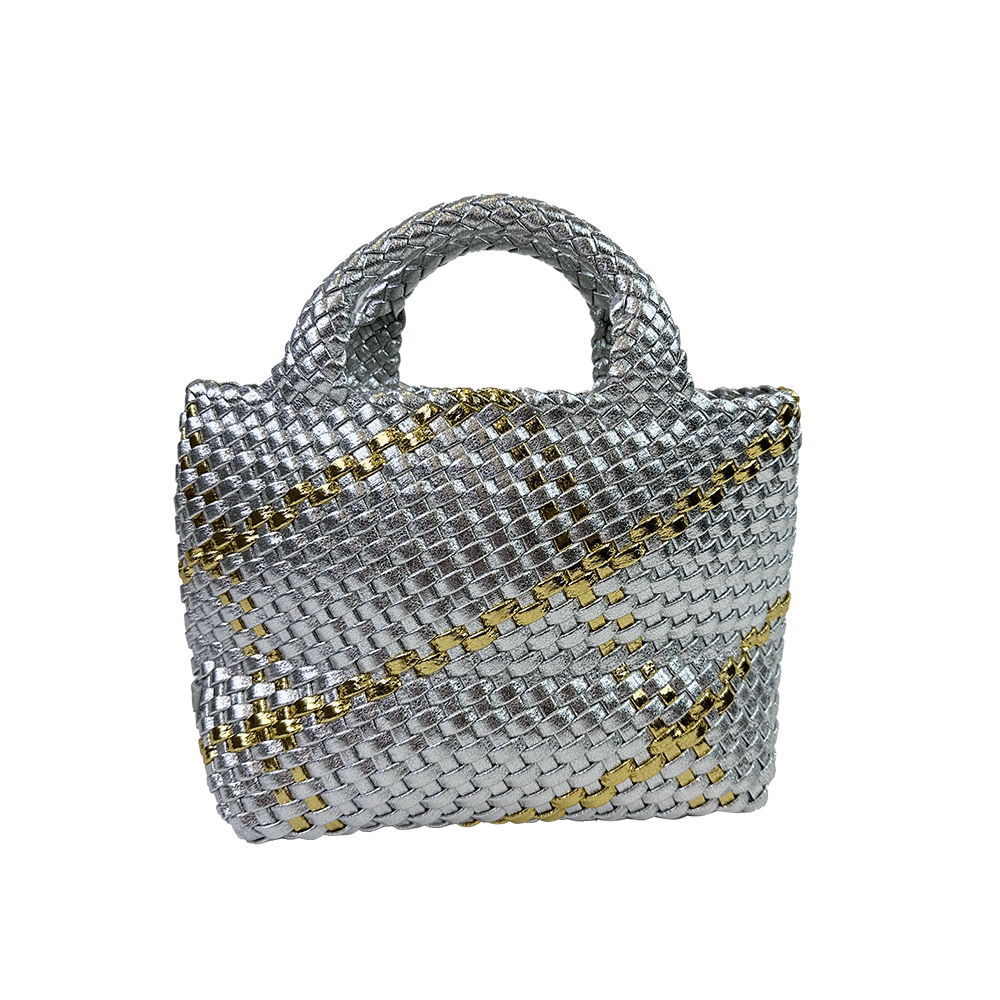 Ahdorned Lexi Metallic Woven Tote Assorted