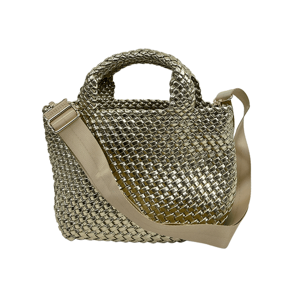 Ahdorned Lexi Metallic Woven Tote Assorted