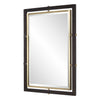 Uttermost Bach Walnut & Brass Rectangle Mirror