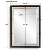 Uttermost Bach Walnut & Brass Rectangle Mirror