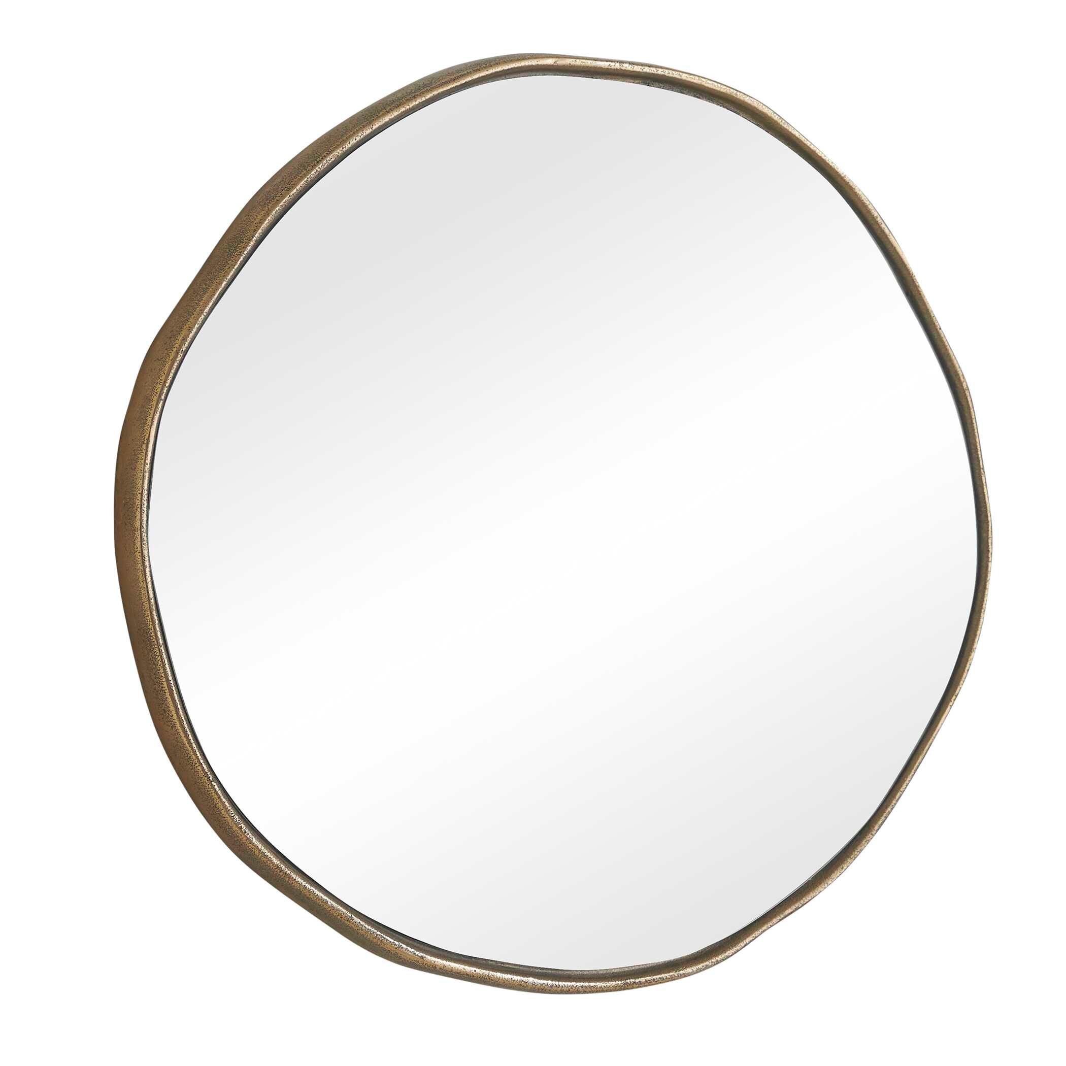 Uttermost Lowen Round Brass Mirror