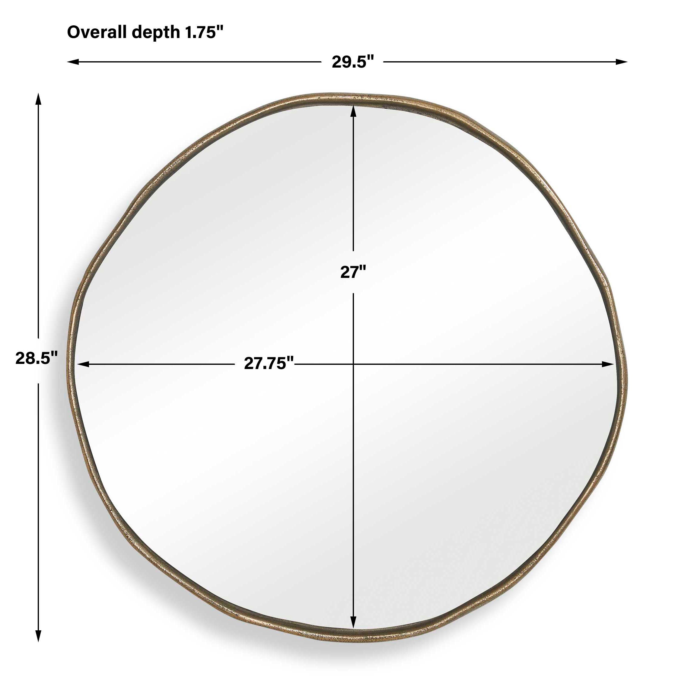 Uttermost Lowen Round Brass Mirror
