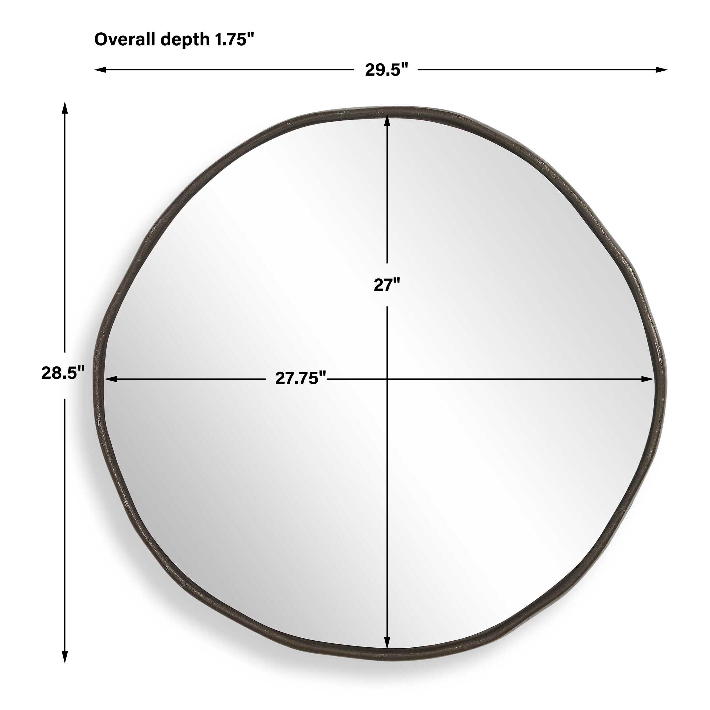 Uttermost Lowen Round Bronze Mirror