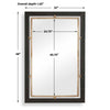 Uttermost Guerra Walnut & Brass Mirror
