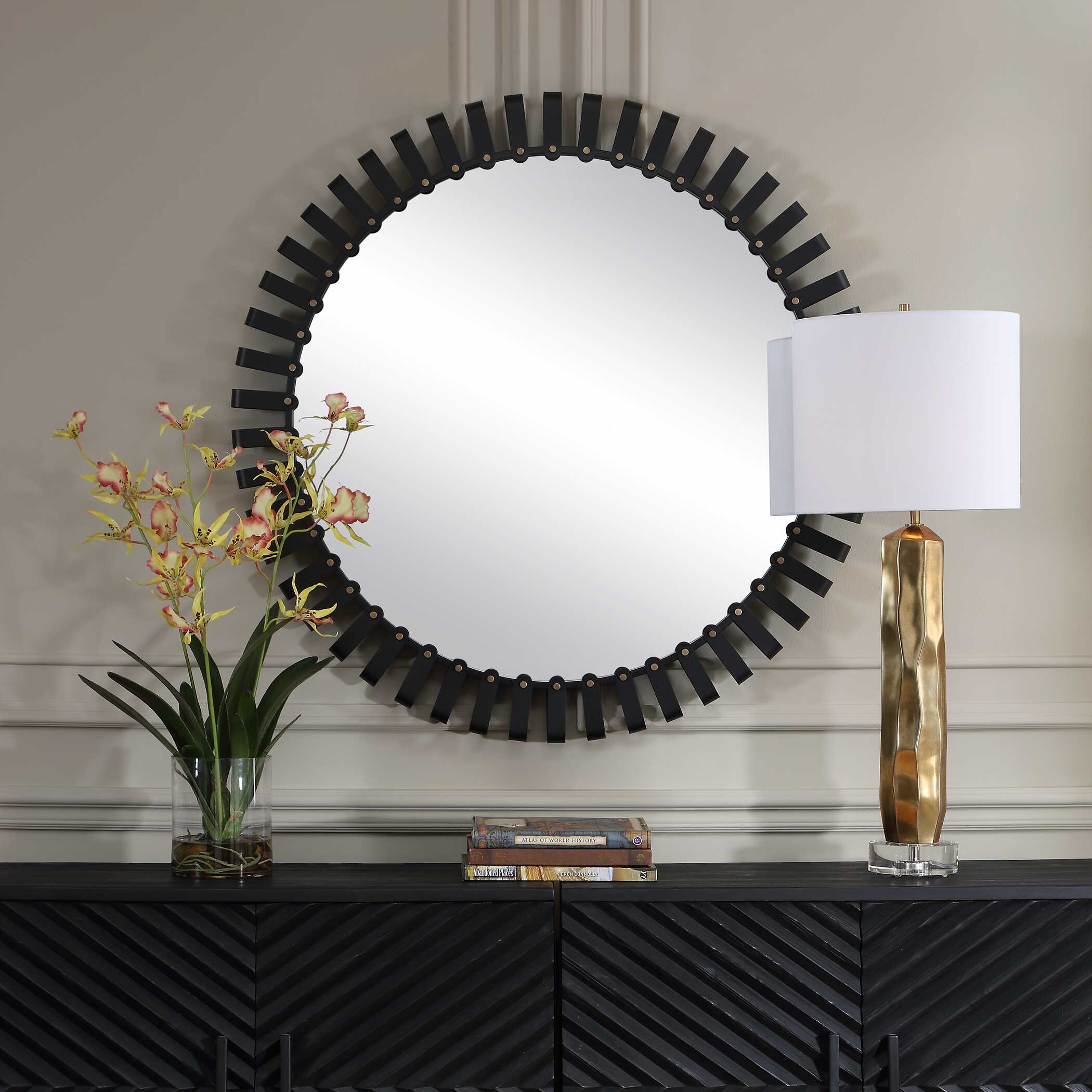 Uttermost Jael Round Iron Bands Mirror