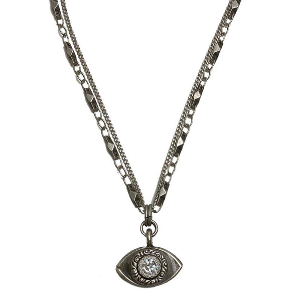 Michal Golan Small Silver Eye Necklace