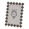 Olivia Riegel Gold Black Enamel Clover Picture Frame 5" x 7"
