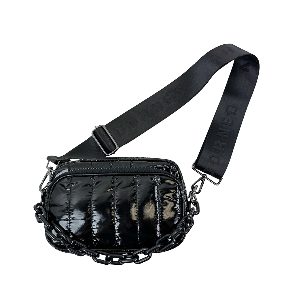 Ahdorned Ramona Quilted Liquid Nylon Crossbody Bag