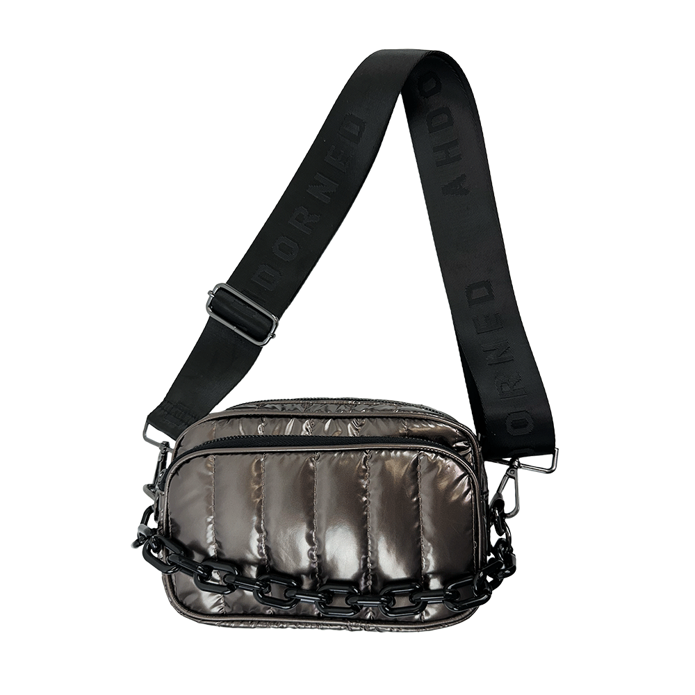 Ahdorned Ramona Quilted Liquid Nylon Crossbody Bag