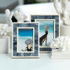 Mendocino Blue Carved Bone Photo Frame- 4" x 6"