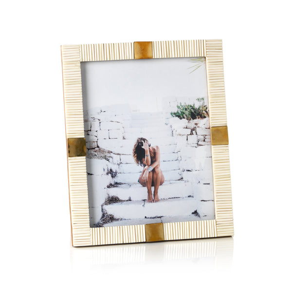Maha Bone w/ Brass Trim Photo Frame- 8" x 10"