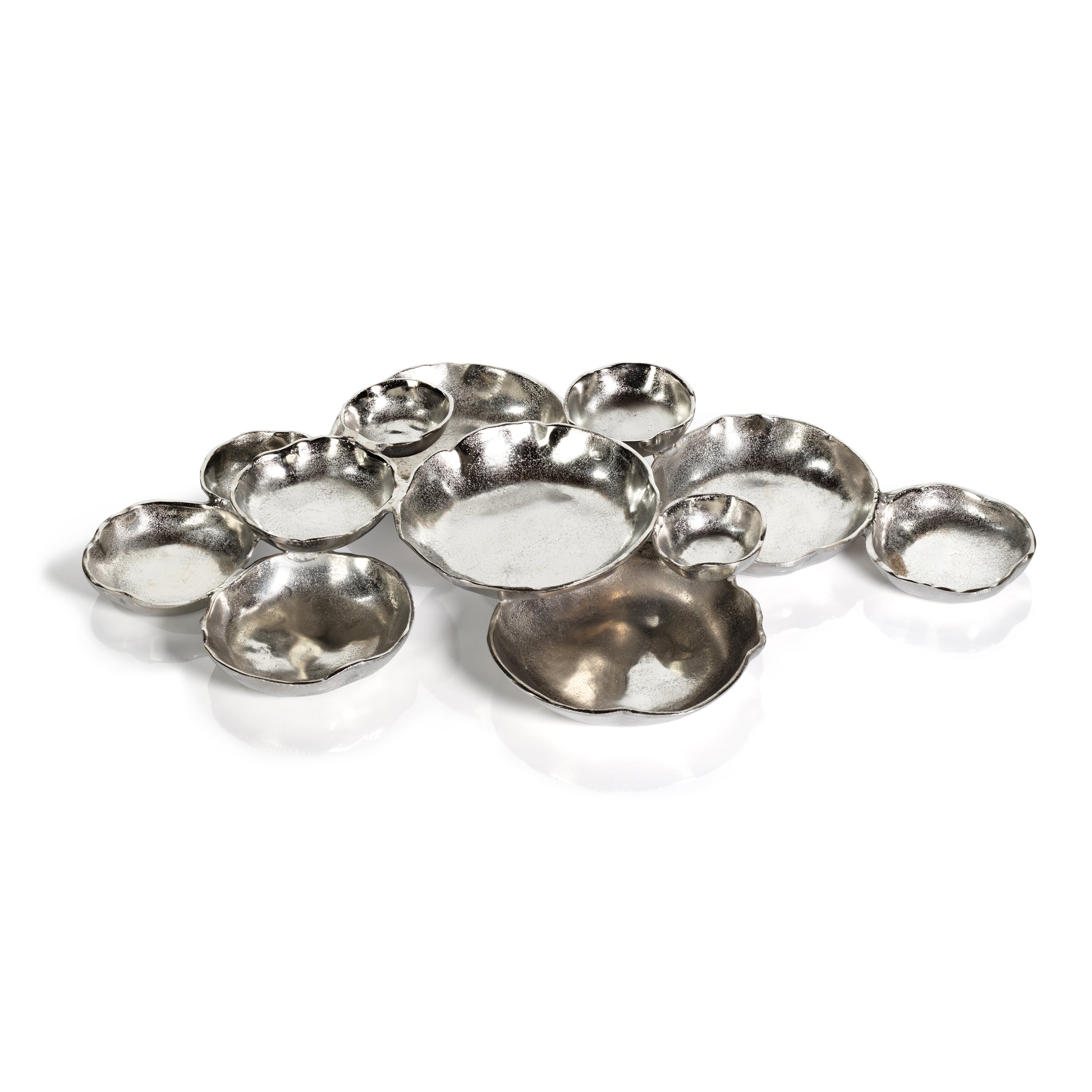 Cluster of Twelve Silver Serving Bowls- Round
