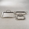 Manetta Steel and Brass Tray-Polished Nickel, 10" x 8" x 2"