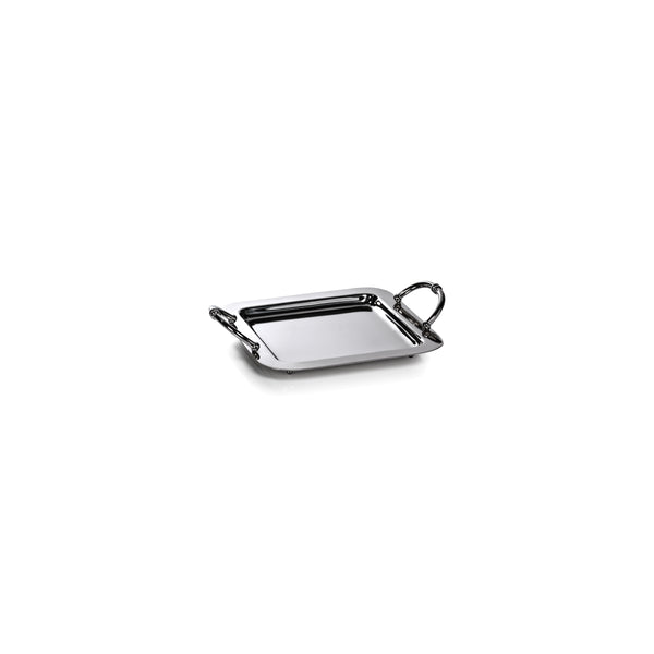 Manetta Steel and Brass Tray-Polished Nickel, 10" x 8" x 2"