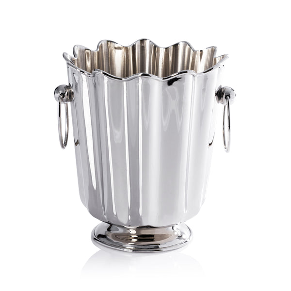 Orléans Brass Wine + Champagne Bucket, Polished Nickel