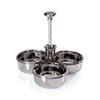 Basso Condiment Trio w/ Cocktail Pick Holder- Polished Nickel