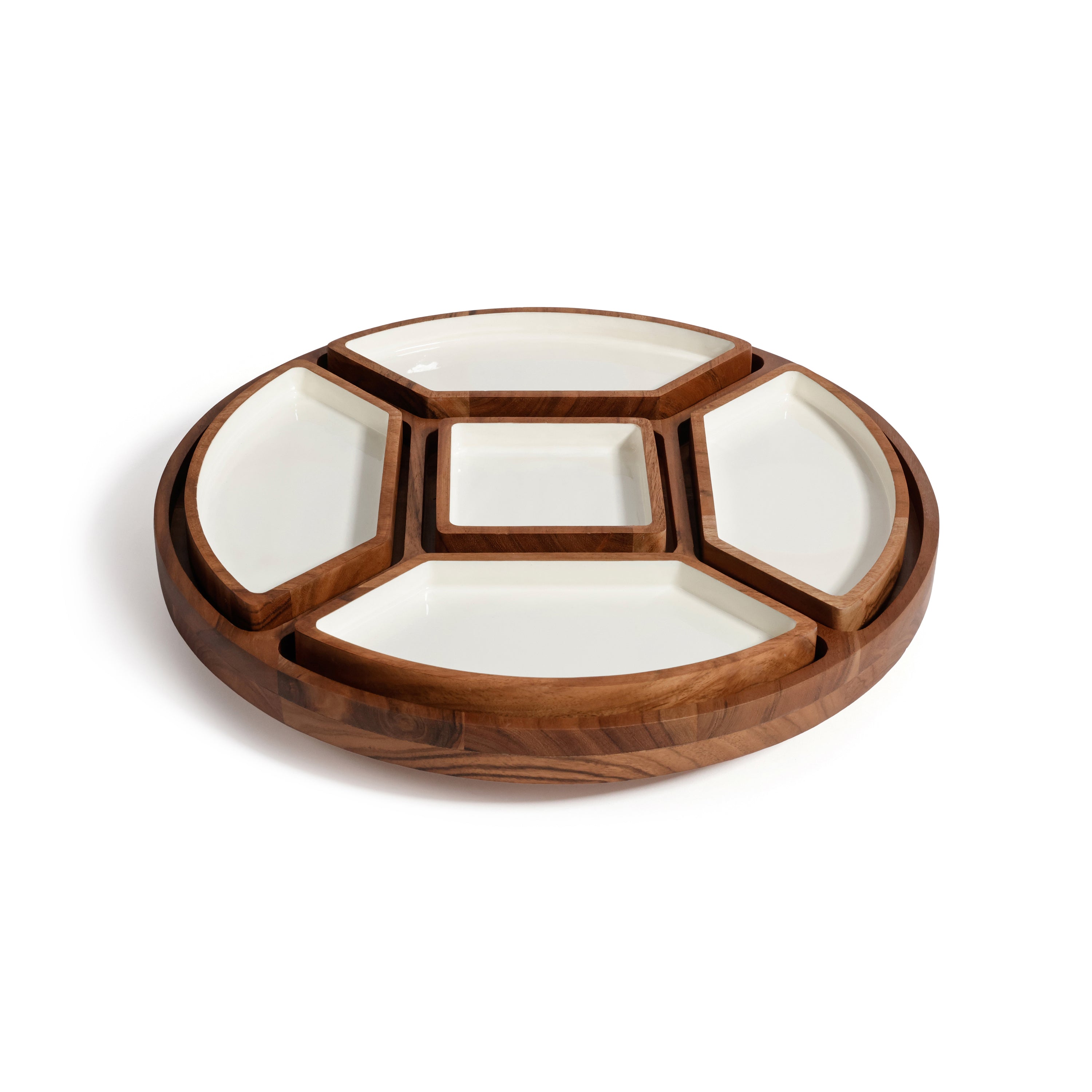 Lazy Susan with 5 Condiment Sections