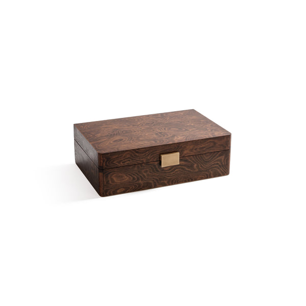 Linea Madrona Burl Veneer Jewelry Box