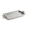 Cap Ferrat Fan Shell Design Serving Tray, Polished Nickel
