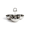 The Equestrian Trio Condiment Set, Polished Nickel