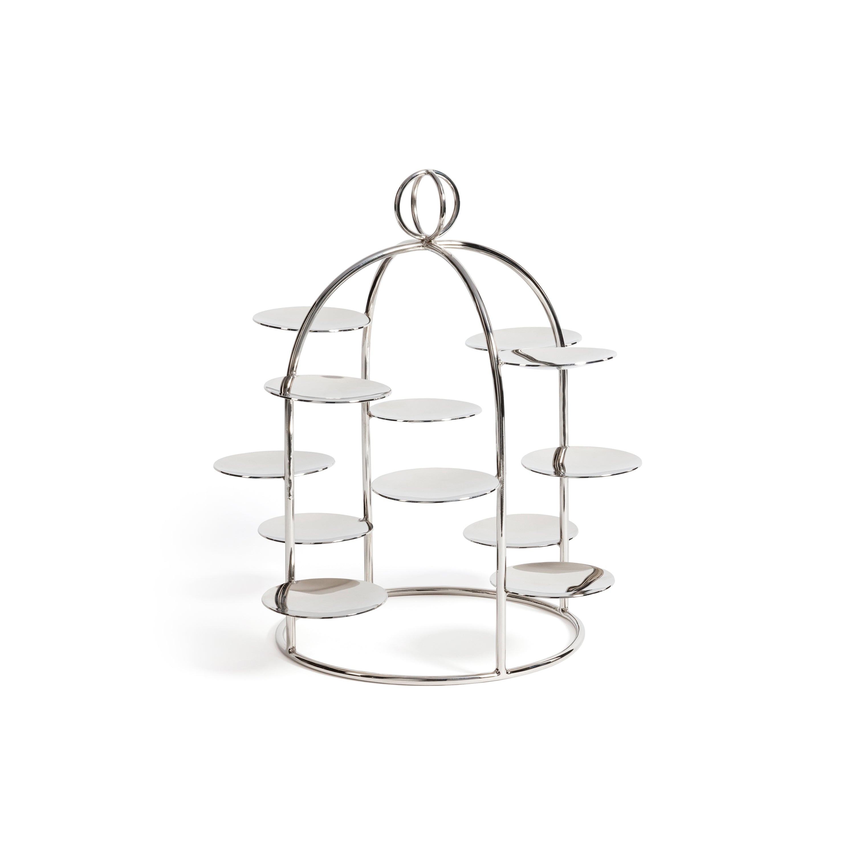 The Grand High Tea Tower-12 cups, Polished Nickel