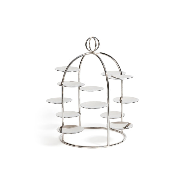 The Grand High Tea Tower-12 cups, Polished Nickel