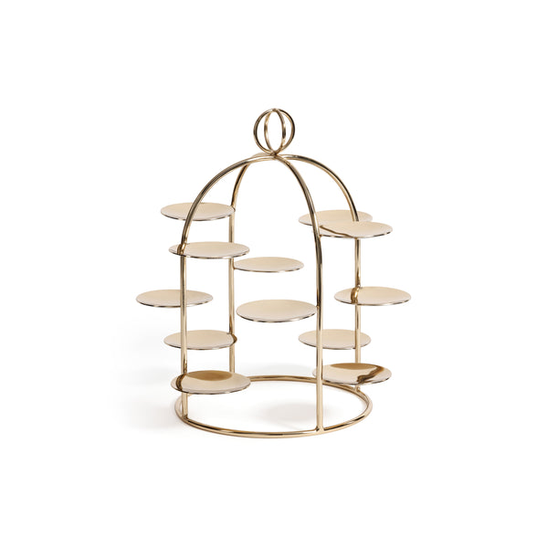 The Grand High Tea Tower-12 cups, Polished Gold